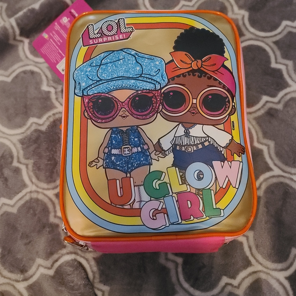 LOL Surprise Golden Hour Reusable Rectangular Lunch Bag Kit